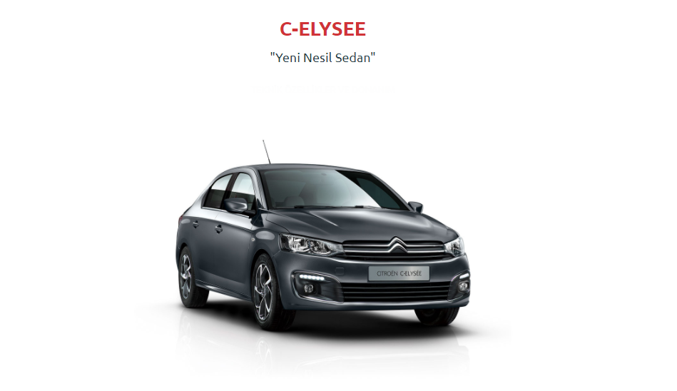 Uygun Fiyatlı Sedan Model Citroen C-Elysee